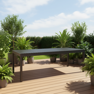 Amicasa Madrid Fixed Anthracite Aluminum Outdoor <b>Table</b> 210x100x75cm TD 516 PPTOP - Product Image 3