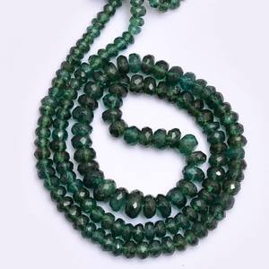 Piedra preciosa de apatita de cromo verde AAA, cuentas facetadas Rondelle de 4mm-6mm, cuentas de piedras preciosas semipreciosas de apatita Natural para la fabricación de joyas - Product Image 6