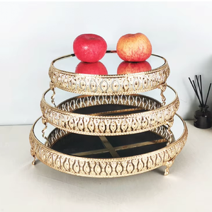 Wholesale 2-Tier Metal <b>Cake</b> Stand with Handle Aluminum <b>Wedding</b> Decorative Stand for Parties Factory Price <b>Cake</b> Tools - Product Image 4