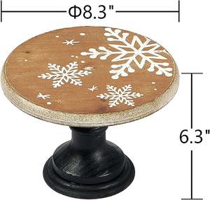 Soporte de pastel de madera de forma redonda de diseño antiguo Mesa de calidad estándar Buena apariencia para hoteles en casa y fiesta de bodas - Product Image 5