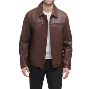 New Arrival Genuine <b>Men's</b> <b>Jackets</b> Customized Design Casual Vintage <b>Leather</b> <b>Jacket</b> for <b>men</b> for Everyday Wear - Product Image 3