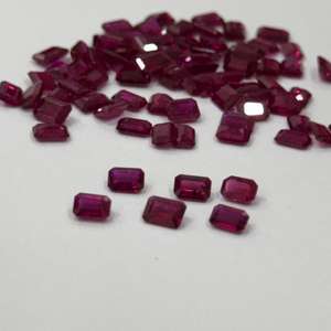 คริสตัลอัญมณีแปดเหลี่ยมทับทิมธรรมชาติสีสดใสแบบหลวมสำหรับทำเครื่องประดับ - Product Image 6