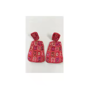 Pendientes de cuentas de semillas hechos a mano de lujo exquisitas perlas de estilo mariposa clásico accesorios clásicos de mujer de la India - Product Image 3