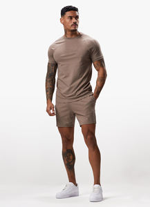 T-shirt taupe foncé personnalisé pour hommes T-shirt d'entraînement pour hommes coupe régulière respirant Fabriqué au Pakistan Vente en gros - Product Image 3