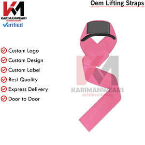 Correas de muñeca de elevación Levantamiento de pesas Algodón acolchado Correas de elevación de apoyo Hombres Mujeres Entrenamientos de potencia Deadlifts Hard Pull - Product Image 3