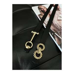 Conjunto de 2 Cinturones para Mujer, Cinturón para Chaqueta, Cinturón para Camisa, Cinturón para Vestido - Negro y Dorado - Product Image 1