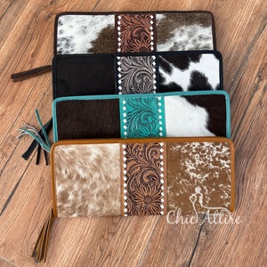 Main usiné et cheveux sur la mallette à bijoux en cuir de vachette/organisateur Western en cuir véritable Floral gland Portable voyage bijoux mallette de rangement - Product Image 1