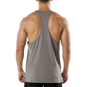 Custom O-Neck Workout Tank Top for Men Plus Size Knitted Fitness Wear <b>Bleach</b> Wash Men's Muscle Tank Top Activewear - Product Image 2