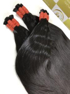 Cabello Virgen Natural Negro de Doble Trama, Liso con Cutícula Alineada, Alta Calidad, Remy, Extensiones de Cinta, Material Crudo de Vietnam, Frontal HD - Product Image 4