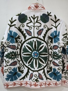 Manteau décontracté pour femme CVR, écologique, style bohème, broderie florale, velours et mélange de laine, grande taille, col rond, manches longues, vêtements d'hiver - Product Image 5