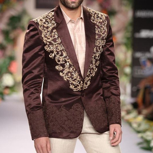 NEW---LATEST BEAUTIFUL INDO-WESTERN BLAZER for MEN WITH ZARDOZI Embroidery for Party-WEAR/WEDDING Dress @ 2022 - Product Image 1