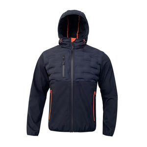 Nouvelle veste matelassée personnalisée, coupe-vent, chaude, à capuche, multi-poches, tendance, décontractée, fermeture éclair, logo pour l'hiver - Product Image 1