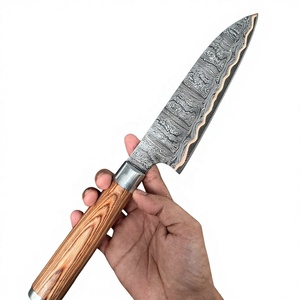 Couteau de Chef Personnalisé Fait Main en Cuivre Damas – Couteau de Cuisine pour Cuisson, Barbecue, Cadeau de Déménagement, Anniversaire pour Lui, Papa, Hommes - Product Image 1