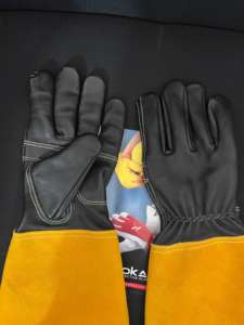 Guantes de Soldadura Tig Negros de Piel de Cabra de Primera Calidad, Protección MIG/TIG, Resistentes al Calor, Protección Contra Salpicaduras de Metal Fundido, Superior - Product Image 2