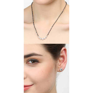 NOVAMART Fine Fine Gold-Plated Diamond & Emerald Cut Mangalsutra <b>Set</b> for Wedding Party <b>Gifts</b> Wholesale Export - Product Image 5