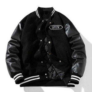 Veste universitaire d'hiver réversible imperméable de haute qualité personnalisée avec impression par transfert thermique pour hommes, col montant, coupe unique - Product Image 1