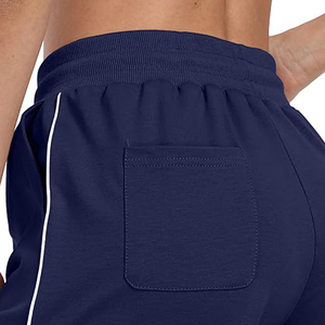 Pantalones cortos de fitness con logotipo personalizado 88% nailon 12% Spandex pantalones cortos de mujer 2 en 1 ropa deportiva de entrenamiento gimnasio correr Jogger pantalones cortos con forro - Product Image 3