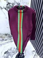 Pull tricoté à col rond pour homme, manches longues, contraste blanc et noir, motif écossais, anti-plis, style décontracté streetwear, vente en gros