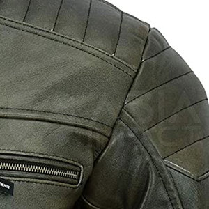 Chaqueta de cuero para hombre, chaqueta de motociclista, chaquetas de cuero genuino ajustadas personalizadas, proveedor-MUESTRA GRATIS - Product Image 5