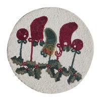 Napperons perlés Artisanat indien de luxe Linge de table Design rond Export Factory Direct Handmade Cotton Bulk Wholesale Supplier