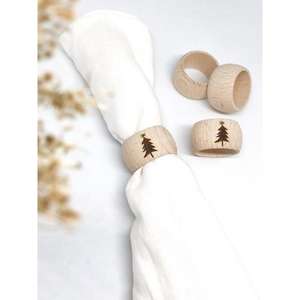 Servilleteros de madera con acabado liso para fiestas, bodas y mesas de comedor informales a muy bajo costo - Product Image 2