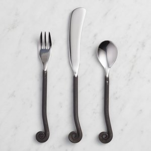 Vente en gros de sets de couverts personnalisés couverts en acier inoxydable lot de 3 couverts uniques à poignée torsadée pour hôtel, maison, mariage - Product Image 1