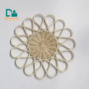 Plastic Free Handmade Rattan Bamboo Placemats Eco Dining <b>Table</b> Mats - Product Image 2