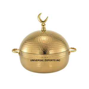 Ensemble de deux casseroles de créateur faites à la main Nouveau chauffe-plats en métal de luxe de qualité supérieure Finition personnalisée Hotpot Design classique - Product Image 3