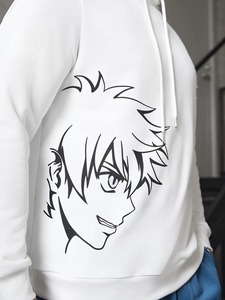 Sweat à capuche thermique surdimensionné pour hommes, à épaules tombantes, de haute qualité, teint uni de style de rue pour l'hiver - Product Image 5