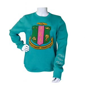 Sudadera de cuello redondo bordada con logotipo personalizado unisex, Jersey informal universitario de manga larga, Tops, ropa de fraternidad de mujeres - Product Image 2