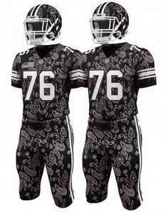 ชุดเสื้อฟุตบอลอเมริกันแบบสั่งตัดขนาดสำหรับเยาวชนและผู้ใหญ่ชุดเสื้อเจอร์ซีย์ระบายอากาศได้เกรดโปร - Product Image 5