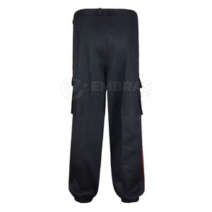 Ensemble d'uniforme de sécurité noir respirant pour homme-Tenue de travail avec chemise et pantalon Tissu confortable - Product Image 5