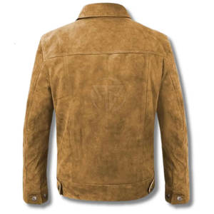 Chaqueta de Invierno de Cuero de Gamuza de Piel de Vaca de Alta Calidad con Corte Elegante, Tacto Suave, Logotipo Frontal, Ecológica y Transpirable - Product Image 2