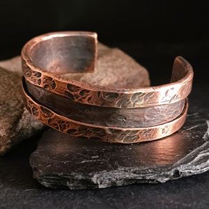<b>Copper</b> <b>Bracelet</b> Premium Designer Jewelry Minimalist Style Adjustable Wrist Accessory Modern Trendy Finish - Product Image 6