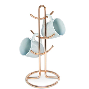 ที่วางแก้วในครัวเคลือบสีดำด้วยผงเหล็กพร้อมตะขอหกอัน - Product Image 6