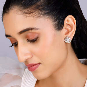 Premium Silver <b>Wheel</b> <b>of</b> <b>Life</b> Symbol Stud Earrings Designed for Daily Wear and Timeless Style - Product Image 4