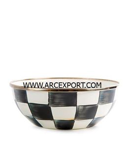 Lot de 3 bols de forme ronde en bois au design fantaisie en émail Décoration de table de restaurant et de café Bols à pâtes et à soupe de luxe - Product Image 6