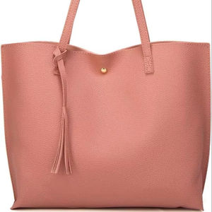 Travel Ready <b>Faux</b> <b>Leather</b> Ladies <b>Tote</b> With Reinforced Handles Tassel Detail And Ample Room For Women's Made In Pakistan - Product Image 1