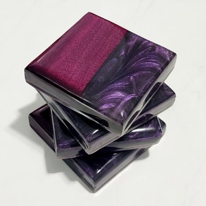 Top Export Quality Resin Decorative Solid Wood Tea coaster Resin Insulation Pad Custom Coasters Home and Kitchen - Product Image 5