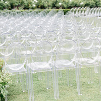 Chaise de mariage transparente en résine plastique, chaises Chiavari transparentes pour mariages, chaise transparente pour événements
