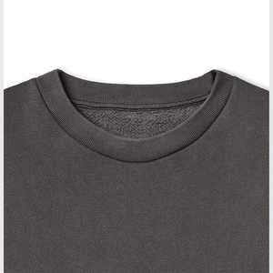 Sweat-shirt d'hiver pour homme surdimensionné, nouveau design 2025, tissu en coton lourd, pull à col rond, couleur gris foncé, imprimé, pour homme - Product Image 3