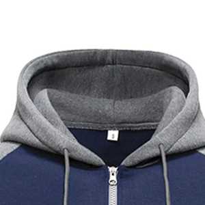 Chándal deportivo de alta calidad para hombre, informal, ajustado para gimnasio con cuello con capucha, diseño personalizado de alta calidad, Top con patrón sólido - Product Image 2