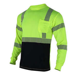 Camisas de Manga Larga de Alta Visibilidad para Hombre y Mujer, Clase 3, Camisas de Seguridad Reflectantes de Alta Visibilidad, Cumplen con las Normas, Poliéster Térmico - Product Image 4