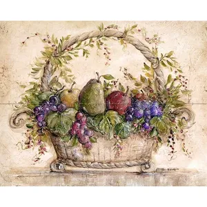 Carrelage mural de panier de fruits en céramique 20x16 #117 Carrelage de dosseret 10x8 Art Mural pour cuisine ou salle de bain - Product Image 1