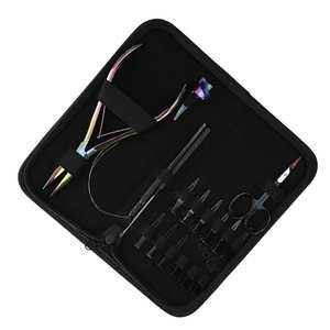 Kit de démarrage pour extensions de cheveux de qualité supérieure, anneau de séparation des cheveux, boucle de traction, crochet, enfileur, pince à sertir plate arc-en-ciel, clips et ciseaux - Product Image 5
