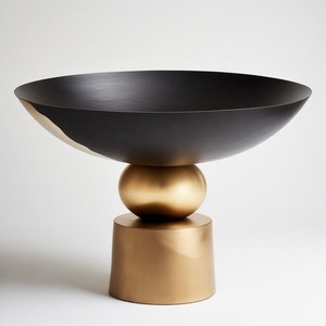 Queenlytaste ชามก้นลึกชุบทองพร้อมของประดับยอดราชวงศ์ - Product Image 3