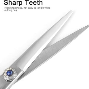 Tijera elegante para el cabello con reposapiés fijo Mango de dragón Tijera Acabado Polaco Tornillo elegante Acero inoxidable clásico - Product Image 3