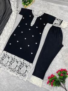 NUEVO DISEÑADOR FIESTA WEAR HEAVY CHINE COSTADO, CON REAL ESPEJO TRABAJO TOP CON DUPATTA A PRECIO AL POR MAYOR VESTIDO DE DISEÑADOR PARA MUJER - Product Image 6