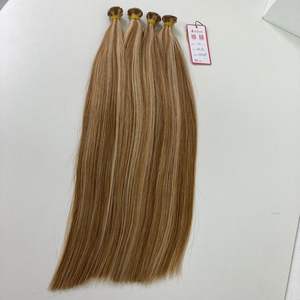 ผมต่อแบบ Remy ผม100% แท้ขนาด24 + 8สำหรับผมมนุษย์ย้อมสีอ่อนแบบไม่พันกัน18นิ้วผมต่อแบบยืดได้ - Product Image 3