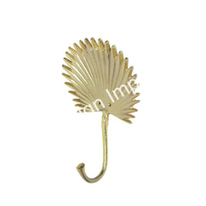 Super Selling Solid Large Leave <b>Hook</b> Aluminum <b>Wall</b> <b>Hook</b> <b>Gold</b> Plated Solid Metal Elegant Towel Holder Eco Friendly Hanger - Product Image 3